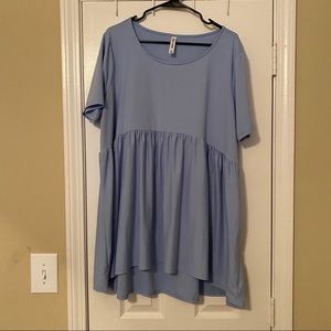 Baby Blue Soft Babydoll Tunic LIKE NEW